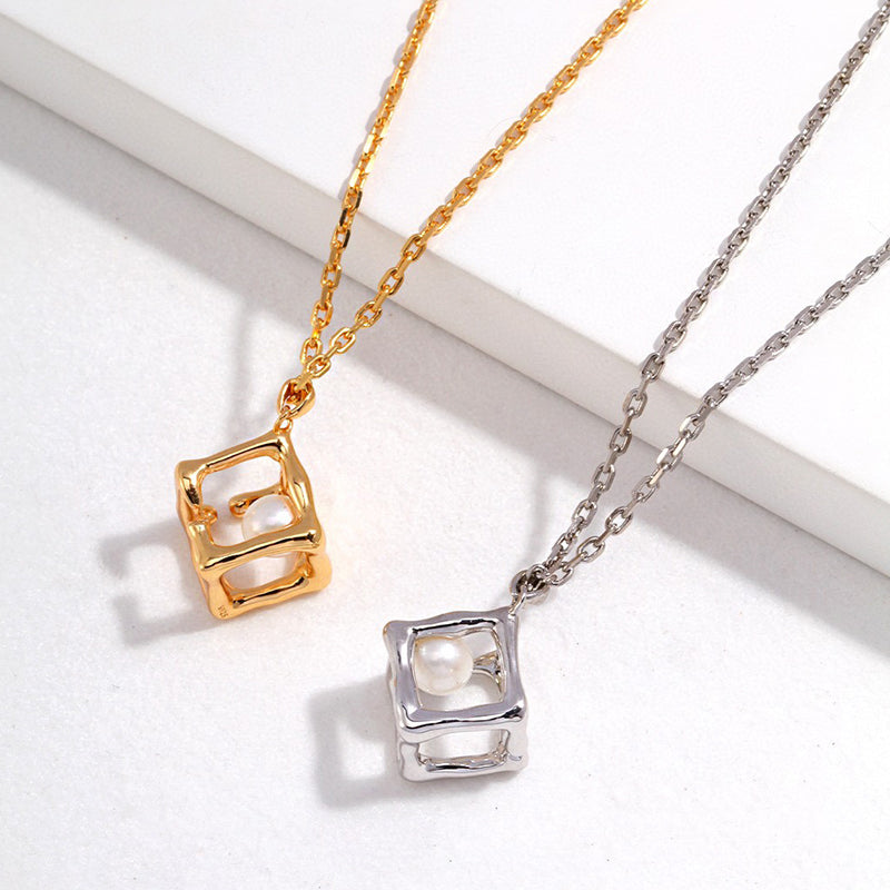Flowing Cube Necklaces two variants